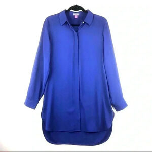 Vince Camuto Blue Long Sleeve Tunic Size: Small